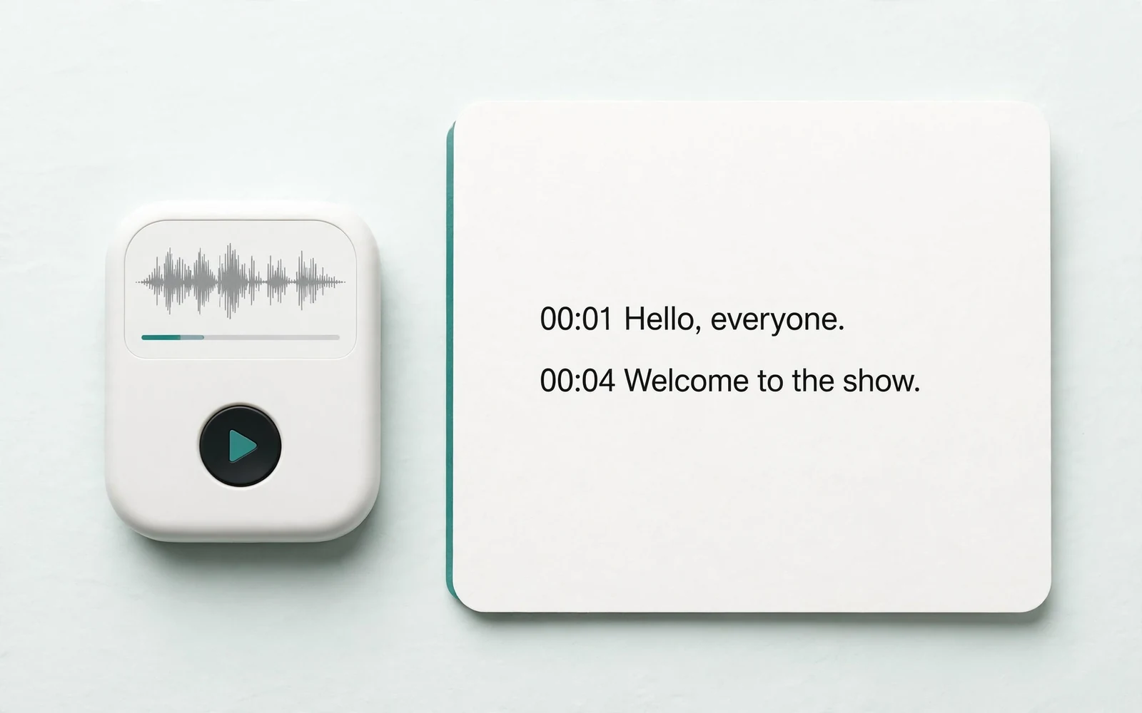 Audio to Text preview
