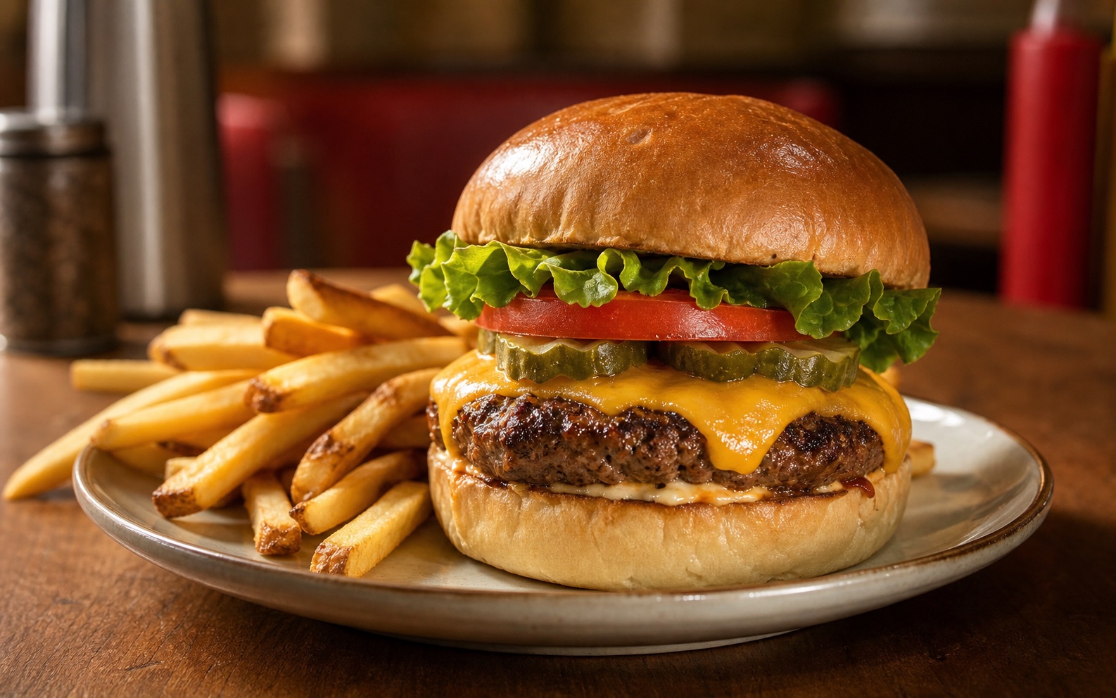 Comparison showing an overhead burger shot versus an angled burger shot that better shows height and layers. result