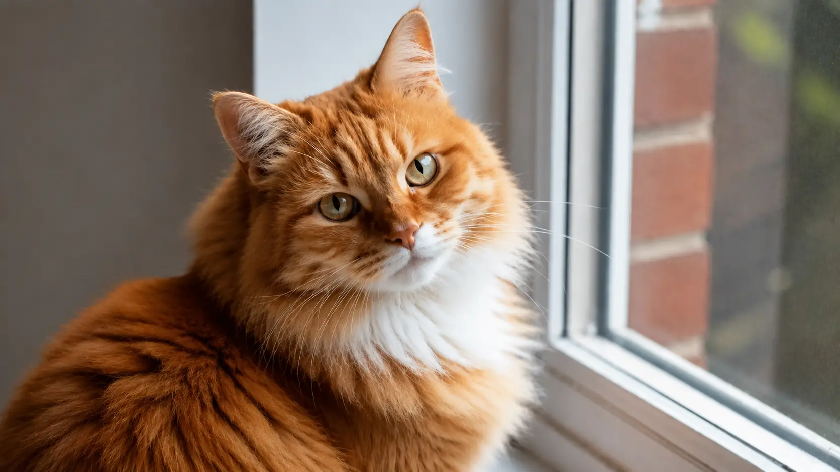 Before-and-after comparison of a soft cat photo sharpened for clearer eyes, whiskers, and fur texture.