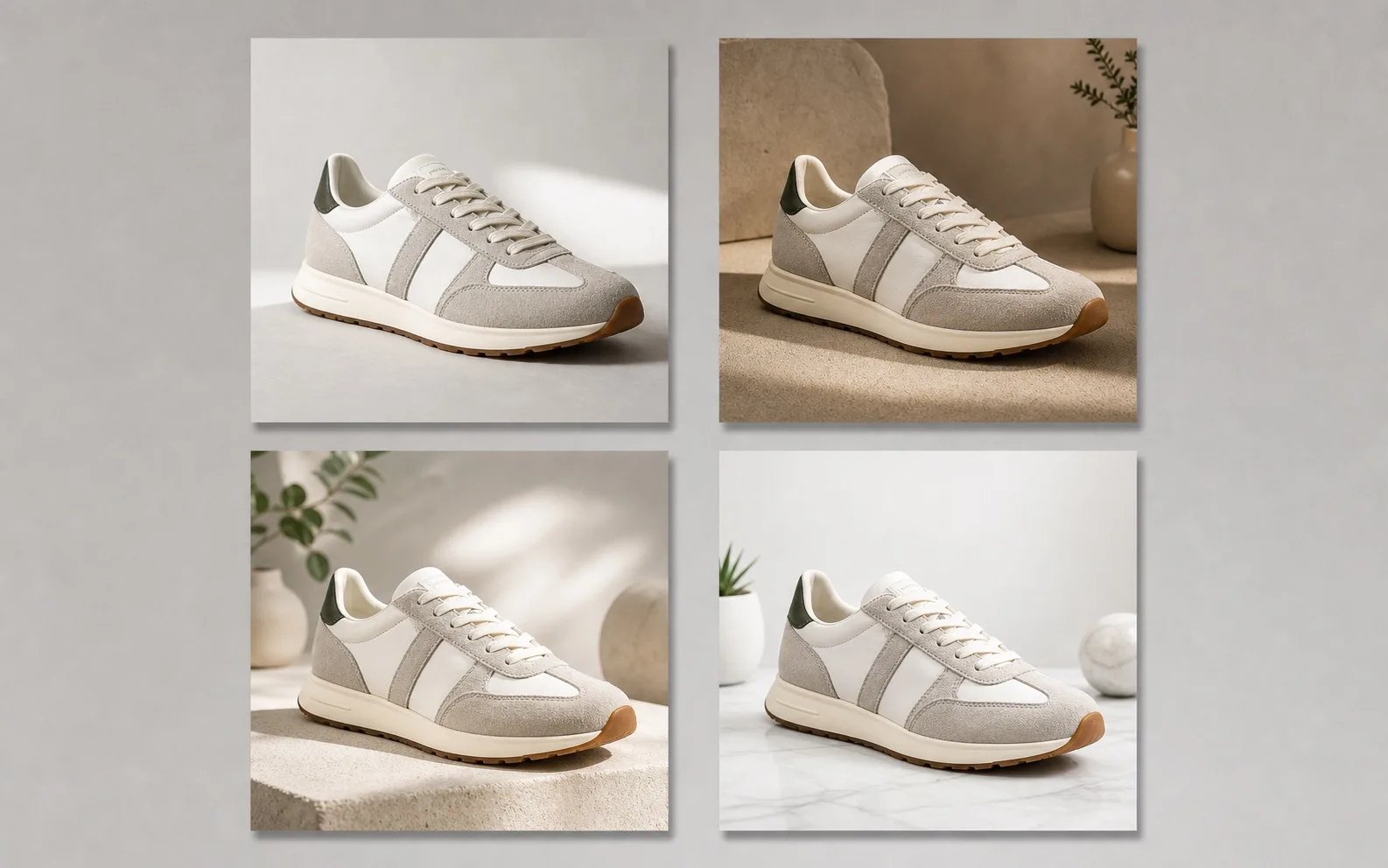Product object shown across four generated image variations for reusable visual assets.