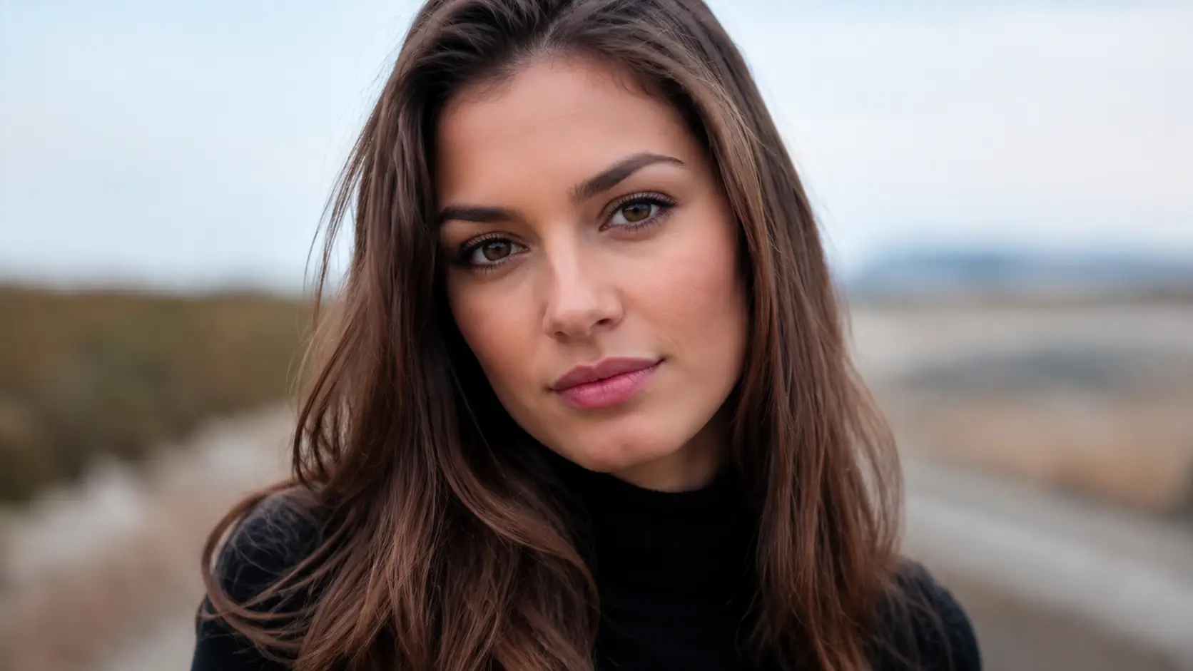 Before-and-after slider for a blurred outdoor portrait restored for clearer facial detail. result