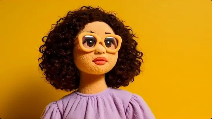 Studio portrait to stop-motion doll preview