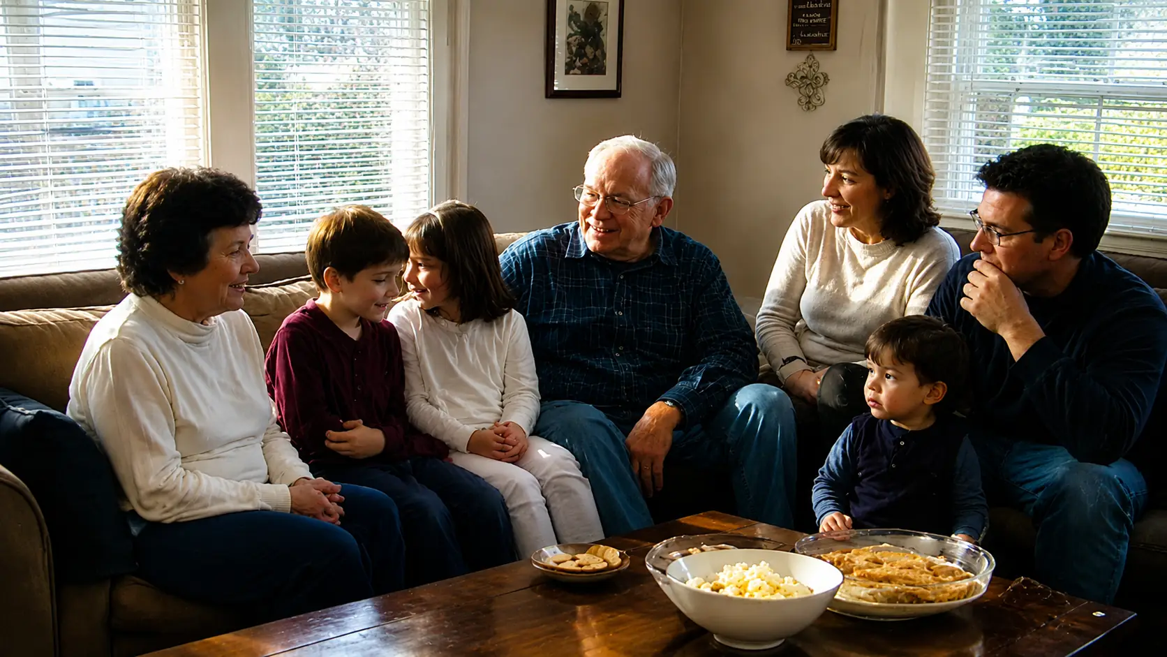 Before-and-after slider for family footage, showing an older low-resolution home video and a larger higher-resolution upscale. result