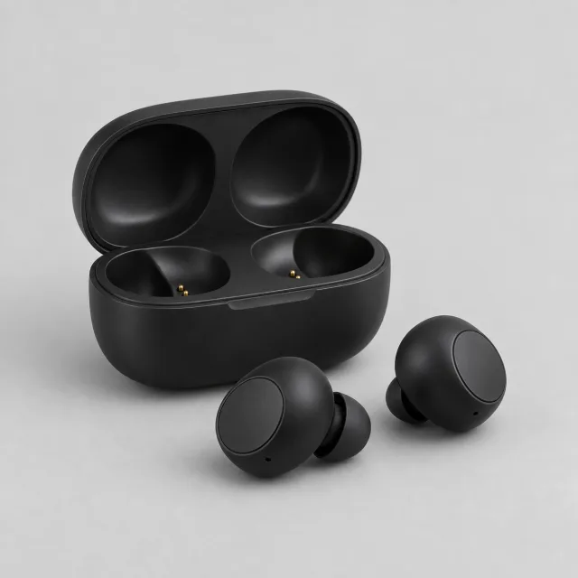 Wireless earbuds product photo